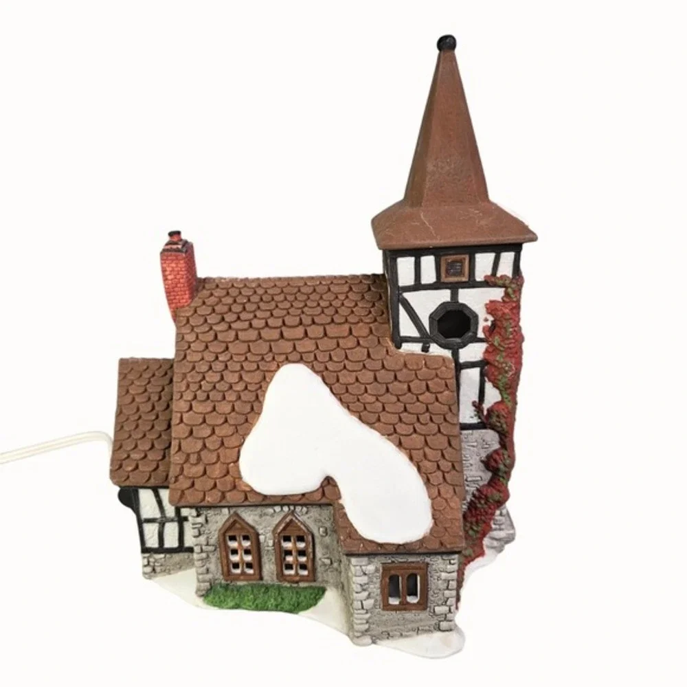 Department 56 Old‎ Michael Church Lighted Dickens Christmas Village House Vtg